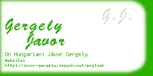 gergely javor business card